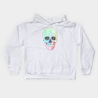 Pastel Skull by Skye Rain Art Kids Hoodie